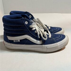 Vans High-Top Sneakers - Navy and White